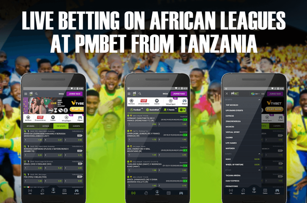 Live Betting on African Leagues at PMBet from Tanzania